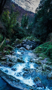 Small waterfall in the middle of Tuscan mountains Italy  IG eatmycorpse