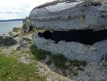 Small WW bunker on the coast of a small town north of St johns Newfoundland Canada