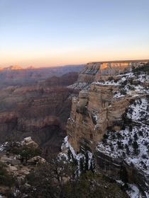 Snow at the Grand Canyon -Maricopa point 
