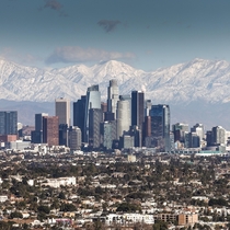 Snow capped Los Angeles 