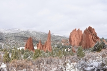 Snow in the Garden of the Gods 