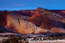 Snow on Sandstone Monocline West of Kayenta Navajo Nation Arizona 