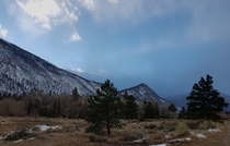 Snow squall burned Poudre river valley  x