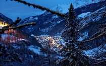 Snowfall in Switzerland 