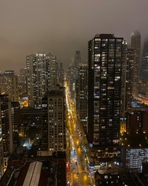 Snowy evening in Chicago