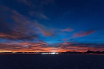 So many awesome shots last night on the Bonneville Salt Flats it was tough to pick just one to share This is the end of blue hour 