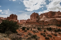 Social distancing made for a quiet day in Arches National Park 