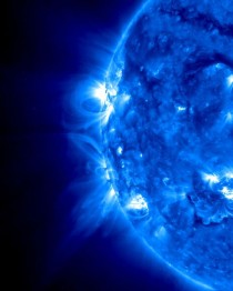 Solar Flare loops stereo 