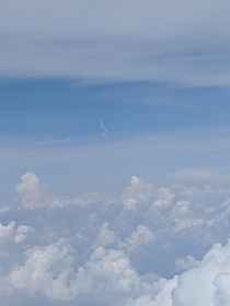somebody saw the SpaceX launch from their window seat as they left the Tampa Airport