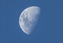 Someone suggested taking a picture of the half moon Here it is 