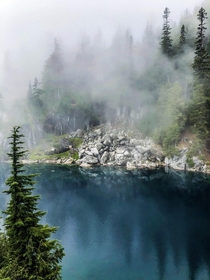 Sometimes cloudy hikes in Washington can be the most rewarding Alpine Lakes Wilderness  IGhikedailyprn