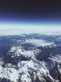 Somewhere above the Alps on my way to Cyprus 