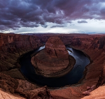Sorry for contributing to overflow of this spot but couldnt help but to share Horseshoe Bend Arizona during a storm 
