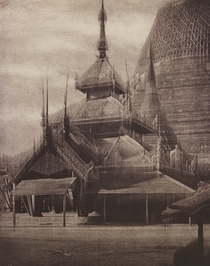 South Tazoung of the Shwe Dagon Pagoda Rangoon Burma photo by Linnaeus Tripe  