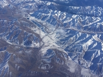 Southern Alps from Above New Zealand 