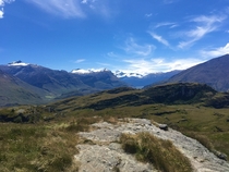 Southern Alps on a clear day - Wanaka New Zealand 
