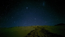 Southern stars over turtle nesting tracks Exmouth Western Australia
