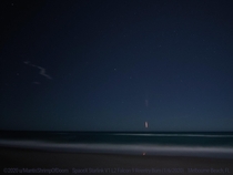 SpaceX Falcon  Starlink V L Launch  Reentry Burn amp nd Stage - Melbourne Beach FL LG G-ISO-s-f 