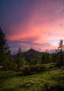 Spectacular post-storm sunset in the Italian Dolomites  IG bausphotography