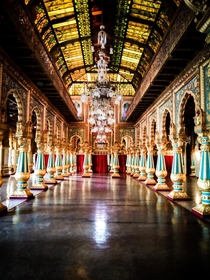 Splendid architecture of late th century Mysore palace India 