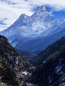Splendor of Mt Ama Dablam in the Nepalese Himalayas 