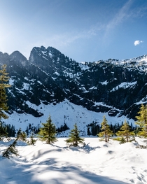Spring snow in the North Cascades - Washington State 