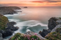 Spring sunset in Cornwall 