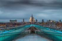 St Pauls Cathedral from Millenium Bridge London 