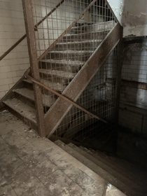 Staircase in an abandoned asylum