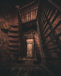 Staircase in an abandoned mental institution