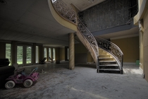 Staircase Inside an Abandoned Mansion North of Toronto Ontario 