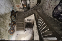 Staircase Inside an Abandoned US Post Office in Gary Indiana 
