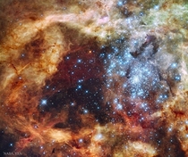 Star Cluster R Breaks Out by NASA ESA amp F Paresce INAF-IASF R OConnell U Virginia et al