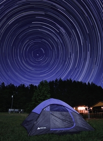 Star Trails Above my Tent at Deerlick Astronomy Village 