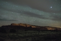 Starry night outside Canyonlands Utah 