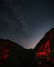 Stars and red rocks at Red Rocks NZ
