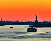 Staten Island Ferry passing the Statue of Liberty