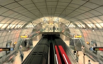 Station in the Bilbao Metro in Spain designed by Norman Foster