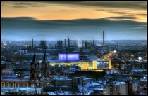 Steamy city of Ostrava Czech Republic 