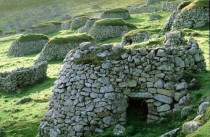 Stone Huts St Kilda Scottland  