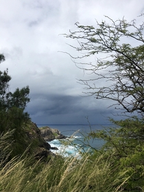 Storm approaching Hana Hawaii 