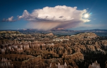 Storm cell full moon Bryce Canyon NP 