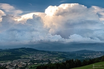 Storm clouds over north eastern Switzerland 