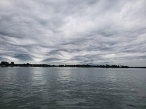 Storm Clouds rolling over St-AnicetQCCanada looking like waves