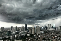 Storm over Jakarta Indonesia 