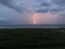 Storms off the east coast of Florida lighting up the sky last night