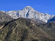 Strawberry Peak the tallest peak in the front range of the San Gabriel Mountains   x 