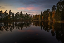 Strong autumn vibes a remote lake in Central Finland 
