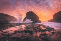 Stunning color over the Shark Fin Cove Davenport CA  - Ig salop
