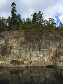 Stunning Rock Face in Desolation Sound BC 